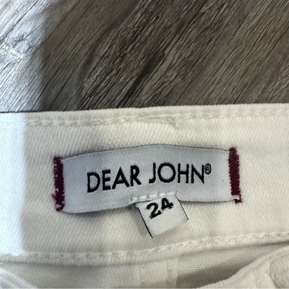 Dear John NEW step hem Joyrich Comfort Skinny white jeans stretch size 24 - Picture 5 of 7